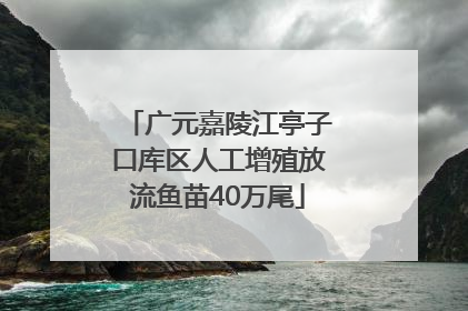 广元嘉陵江亭子口库区人工增殖放流鱼苗40万尾